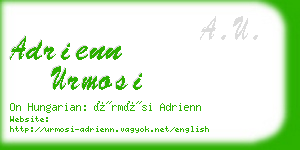 adrienn urmosi business card